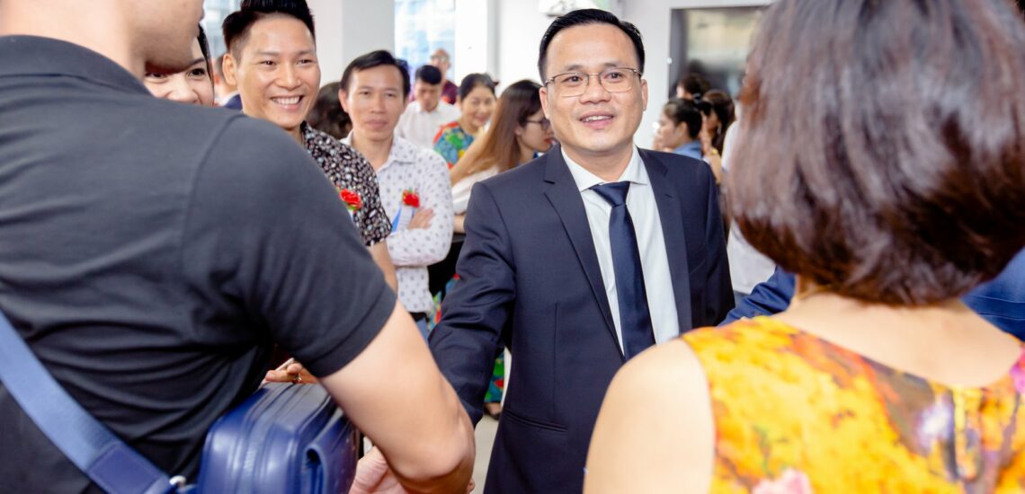 Mr. Ha Nguyen Van, CEO of Hahalolo Travel social network at the grand opening of the HCM City office, Vietnam